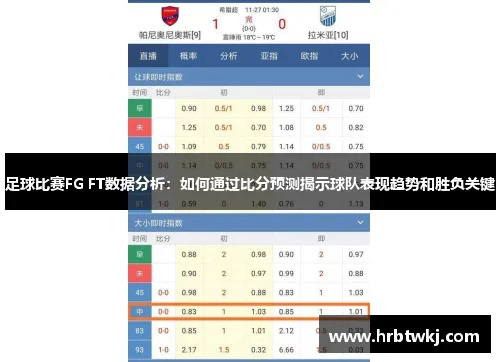 足球比赛数据分析如何看懂胜负关键点？